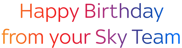 Happy Birthday from your Sky Team